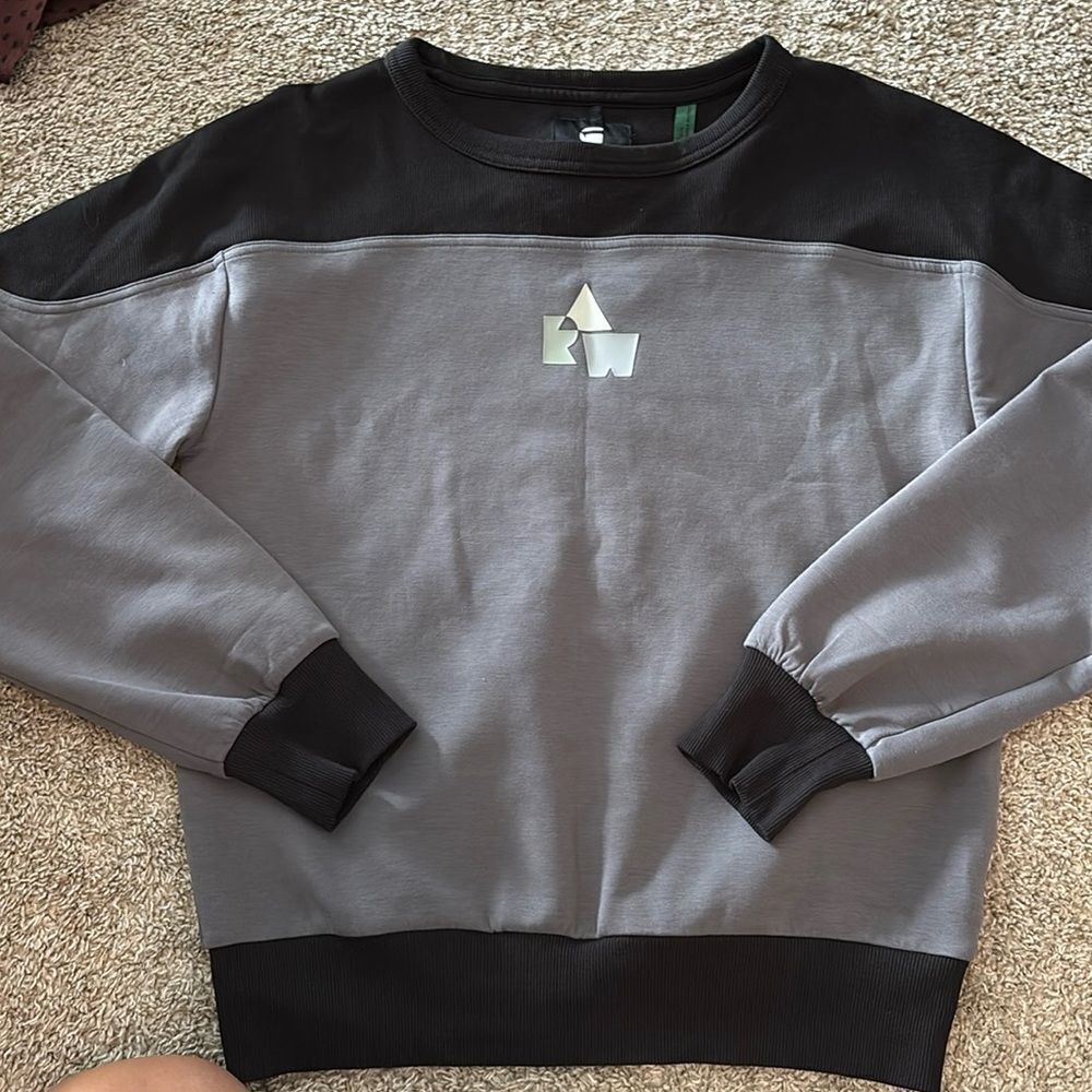 G-Star Raw Crewneck Sweater Grey and Black Small